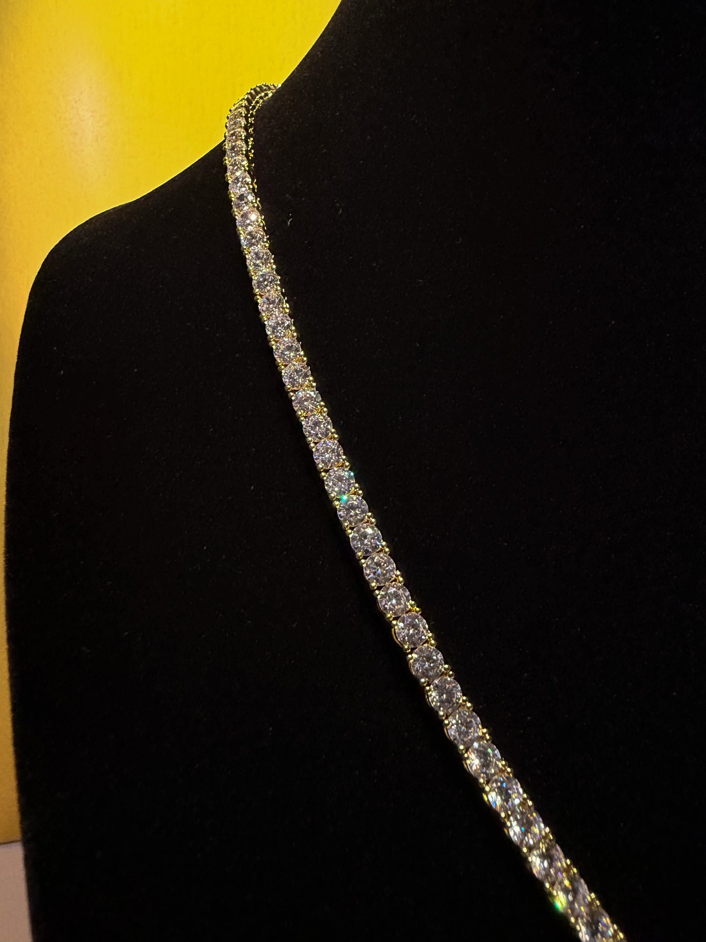 Luxenor Tennis Chain – 22" 14K Gold Plated & Sterling Silver