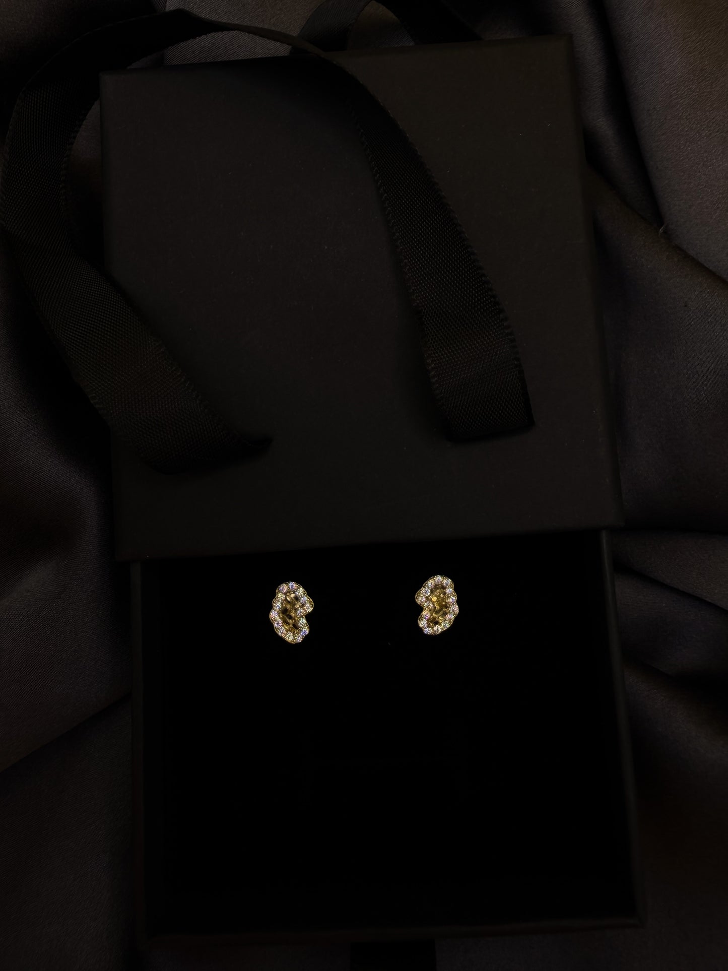 Luxenor Mini Nugget Stud Earrings – 925 Sterling Silver / 14K Gold Plated