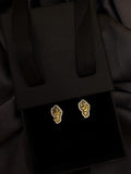 Luxenor Nugget Stud Earrings – 925 Sterling Silver / 14K Gold Plated