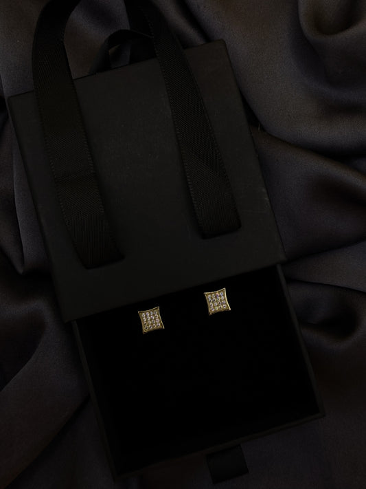 Luxenor Diamond Square Stud Earrings
