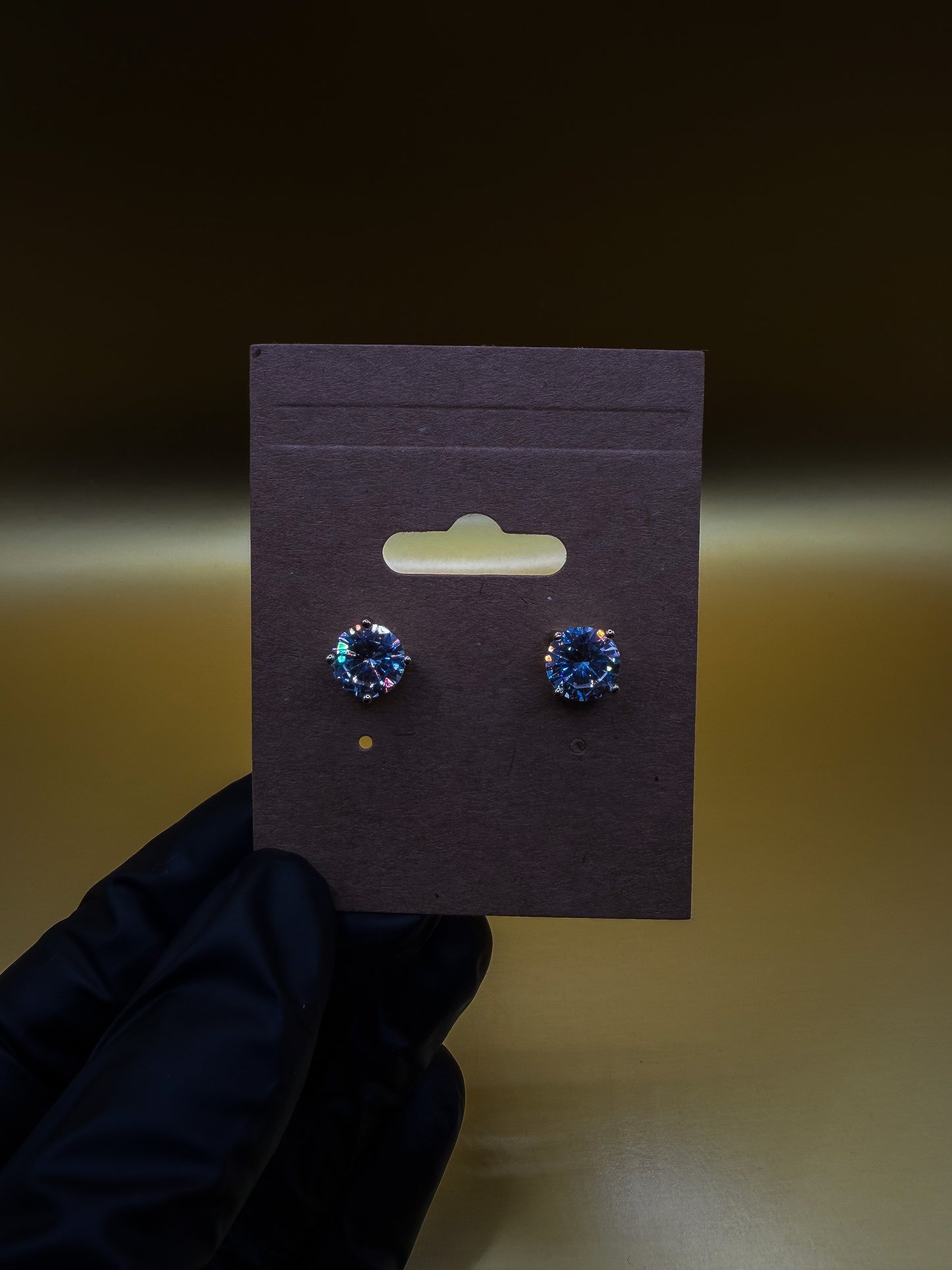 Luxenor Lumière Moissanite Stud Earrings – 14K Gold Plated|Sterling Silver