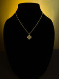 Luxenor Clover Iced Pendant Necklace 18”