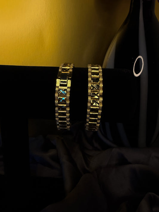 Luxenor Elite Luxury Watch Style Bracelet | 7” | 14K Gold Plated