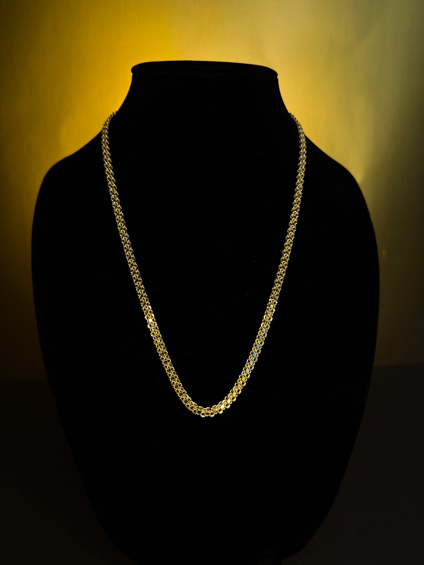 Luxenor Virelli Byzantine Chain – 22" 14K Gold Plated & Sterling Silver