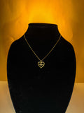 Luxenor “Mom Heart” Gold Pendant Necklace 18” 14k gold plated/ Sterling Silver