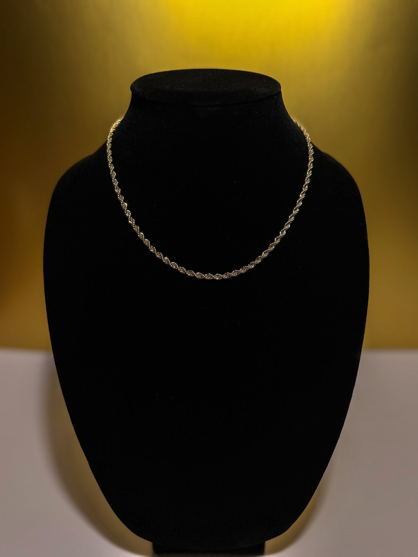 Luxenor Imperial Rope Chain – 18" | 14K Gold Plated & Sterling Silver