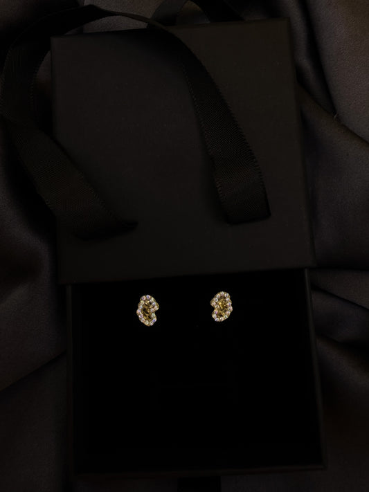 Luxenor Mini Nugget Stud Earrings – 925 Sterling Silver / 14K Gold Plated